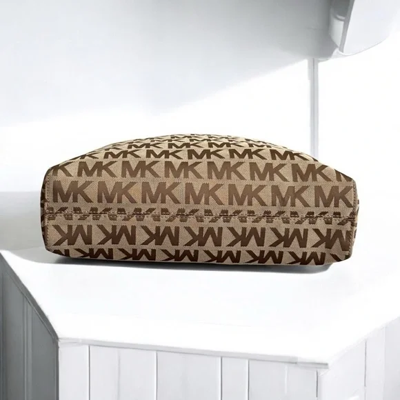 Authentic Michael Kors Signature Tan Pink Tote Bag! - Picture 5 of 14